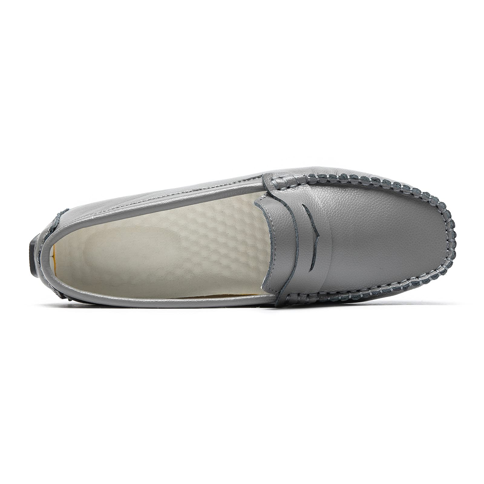 Women's Leather Penny Loafers - Slip-On Classic Casual Driving Flats Shoes for Work, Office & Everyday Wear