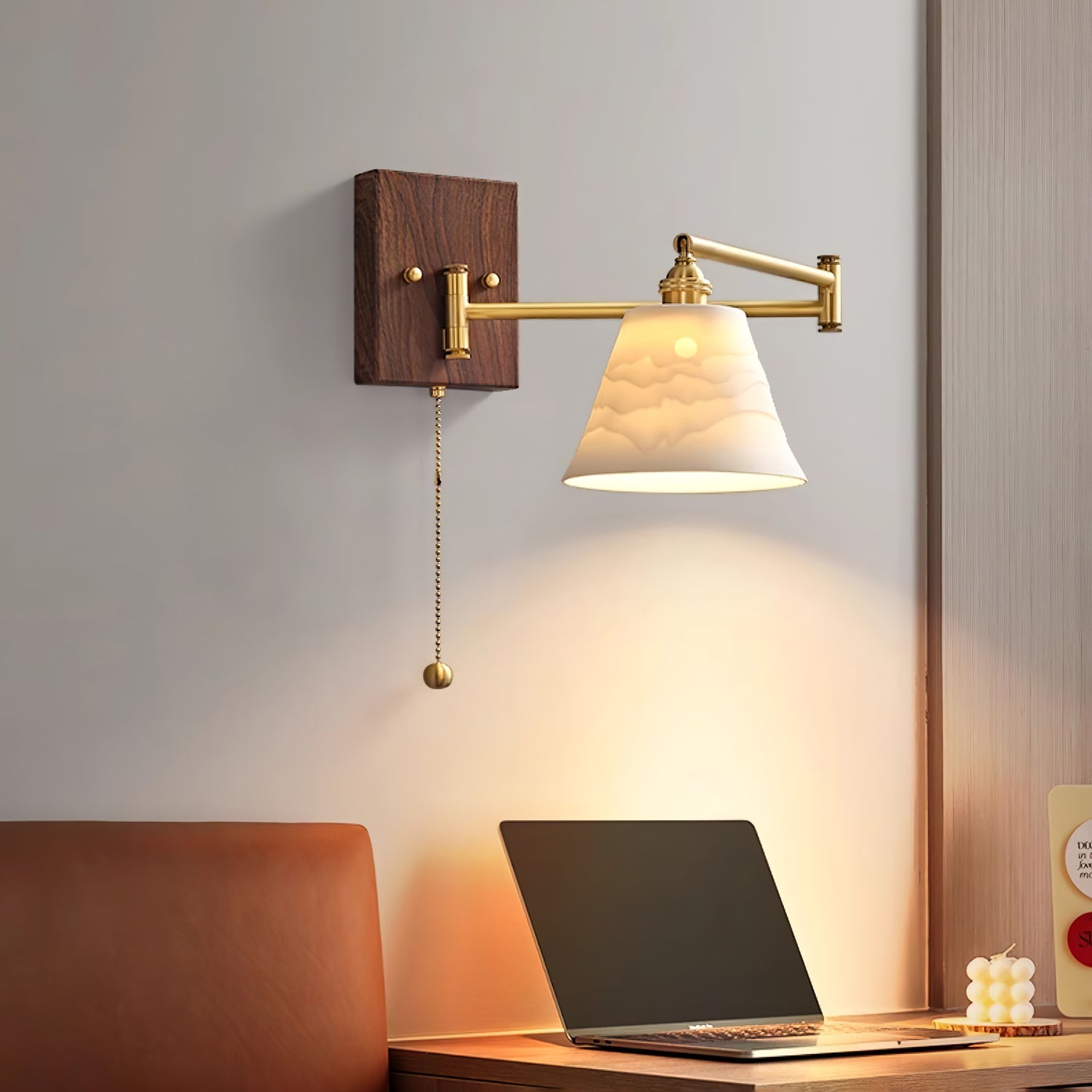 Modern Ceramic Geometric Wall Lamp - Minimalist Home Decor for Living Room, Bedroom & Office - Energy Efficient LED Lighting for Ambient & Accent Illumination