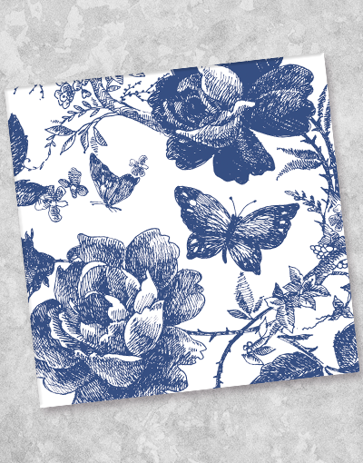 Avril Blue Luncheon Napkins - 44 Count, Premium Disposable Paper Napkins for Parties, Weddings, and Special Events - Elegant and Absorbent Dinner Napkins for Any Occasion