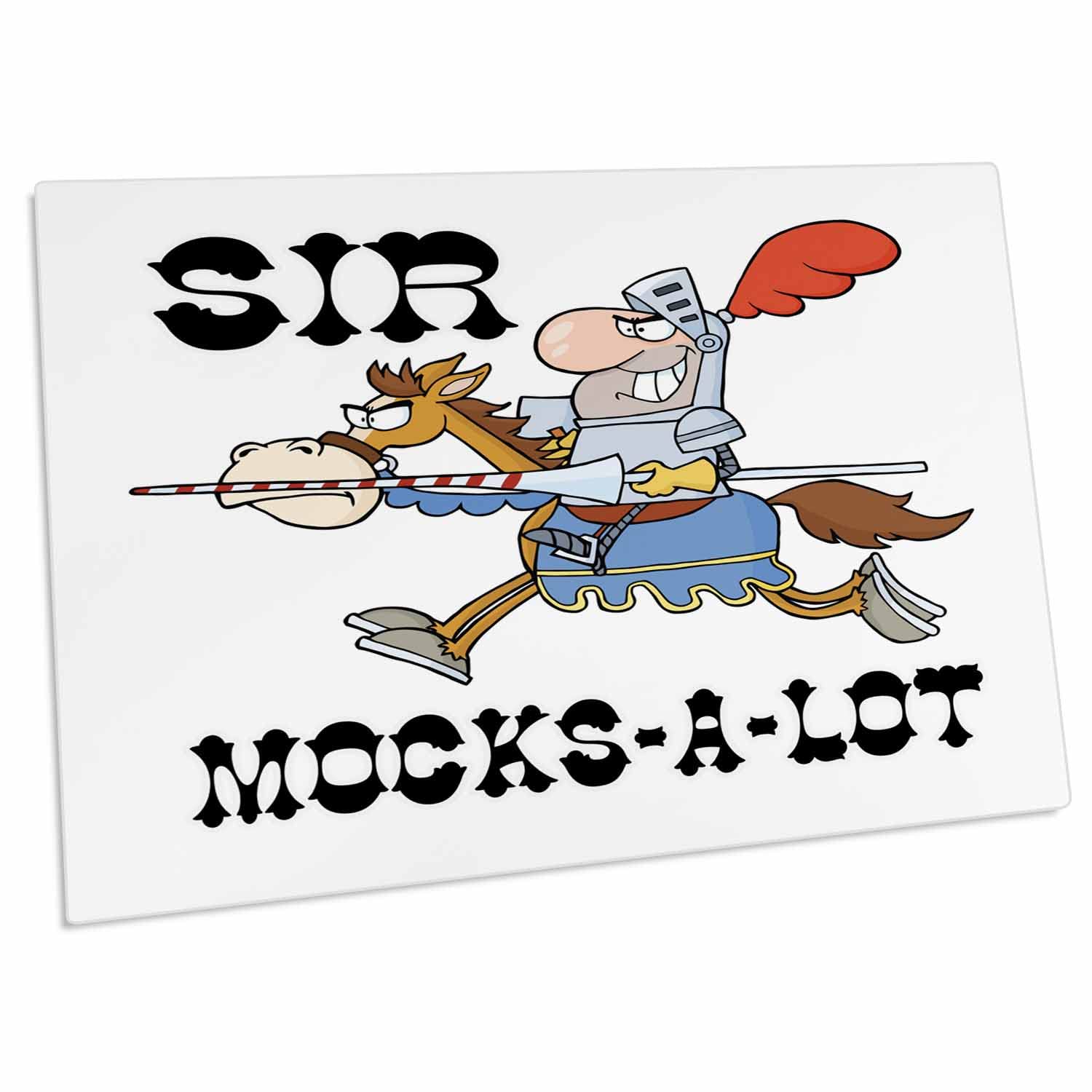 3dRose Funny Knight Sir Mocks A Lot Desk Pad Place Mats Set - Premium Mouse Pad & Office Desk Mat for Gaming, Work & Home Decor (dpd-203532-1)