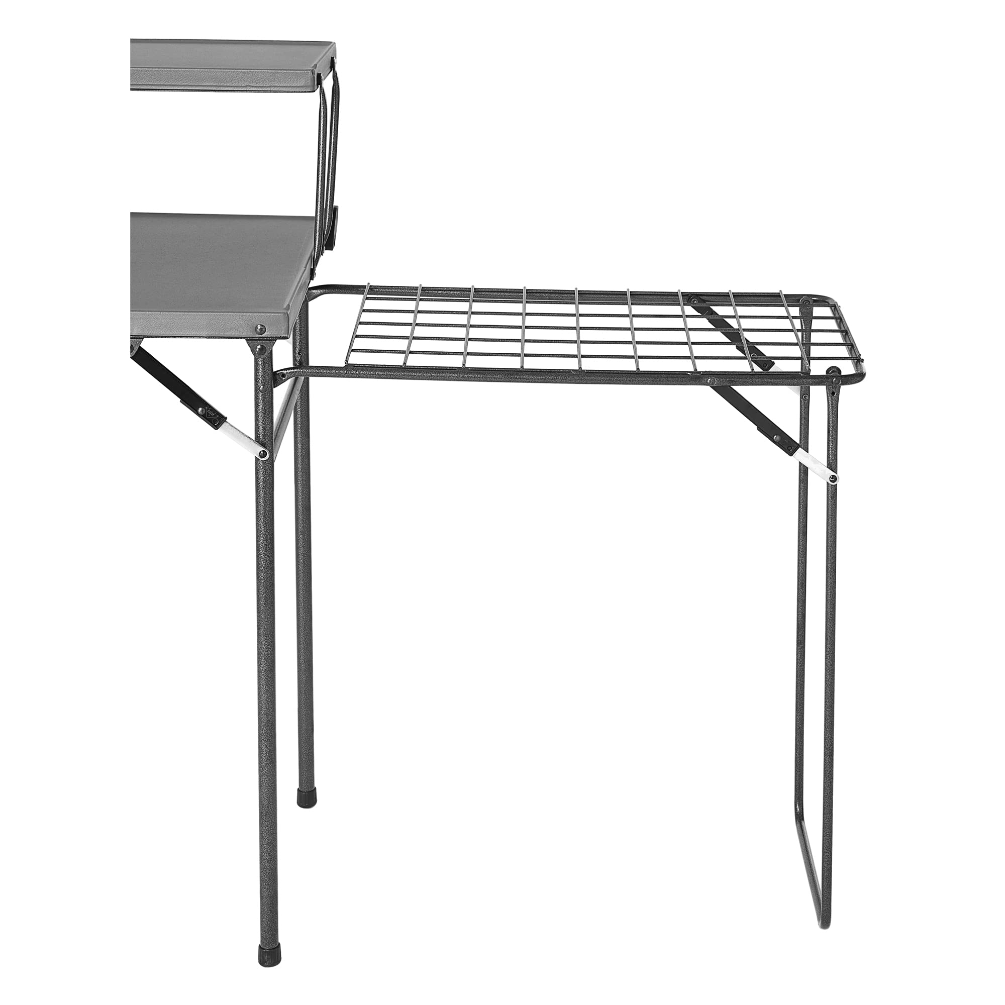 Maarch Folding Grill Table for Outdoor Camping - Lightweight Portable Kitchen Table with Grill Stand for Stove (Grey) - Perfect for Backyard BBQs, Picnics & Camping Trips