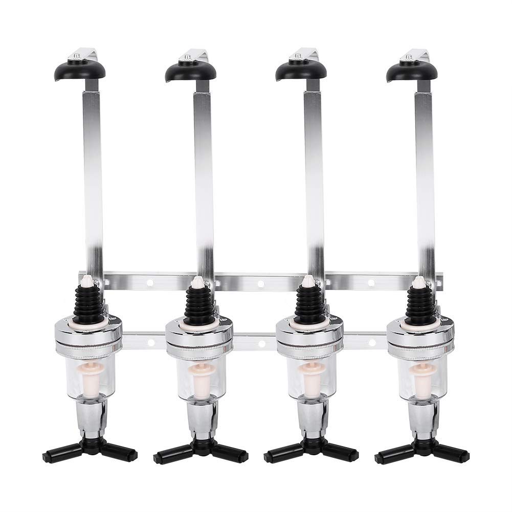 4 Bottle Wall Mounted Liquor Dispenser for Home Bar - Professional Alcohol Caddy & Wine Dispenser for Parties, Entertaining & Commercial Use