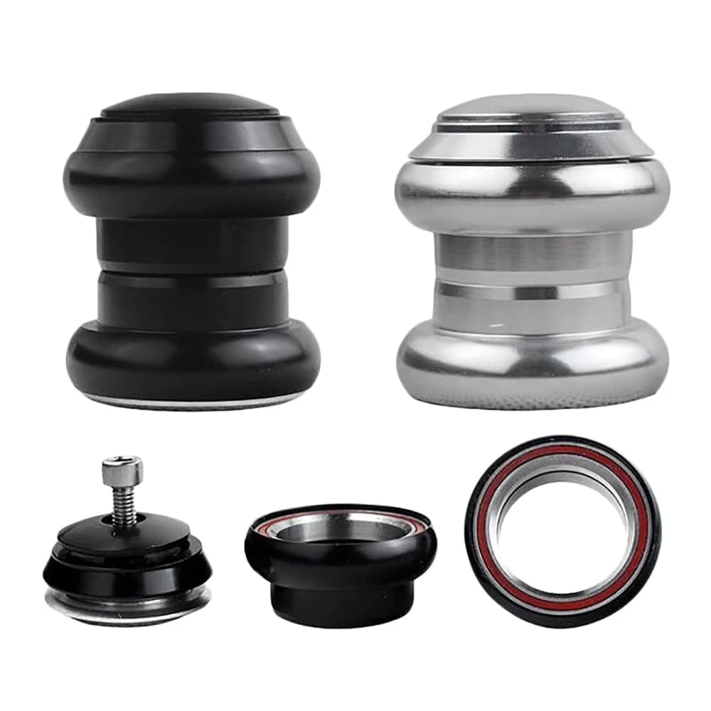 34mm Bike Headsets Steering Sealed Cartridge Bearings - CNC Threadless External Headset for Mountain & Road Bikes - Durable Black Taper Column Stem - Perfect for Cycling, Commuting & Off-Road Adventures