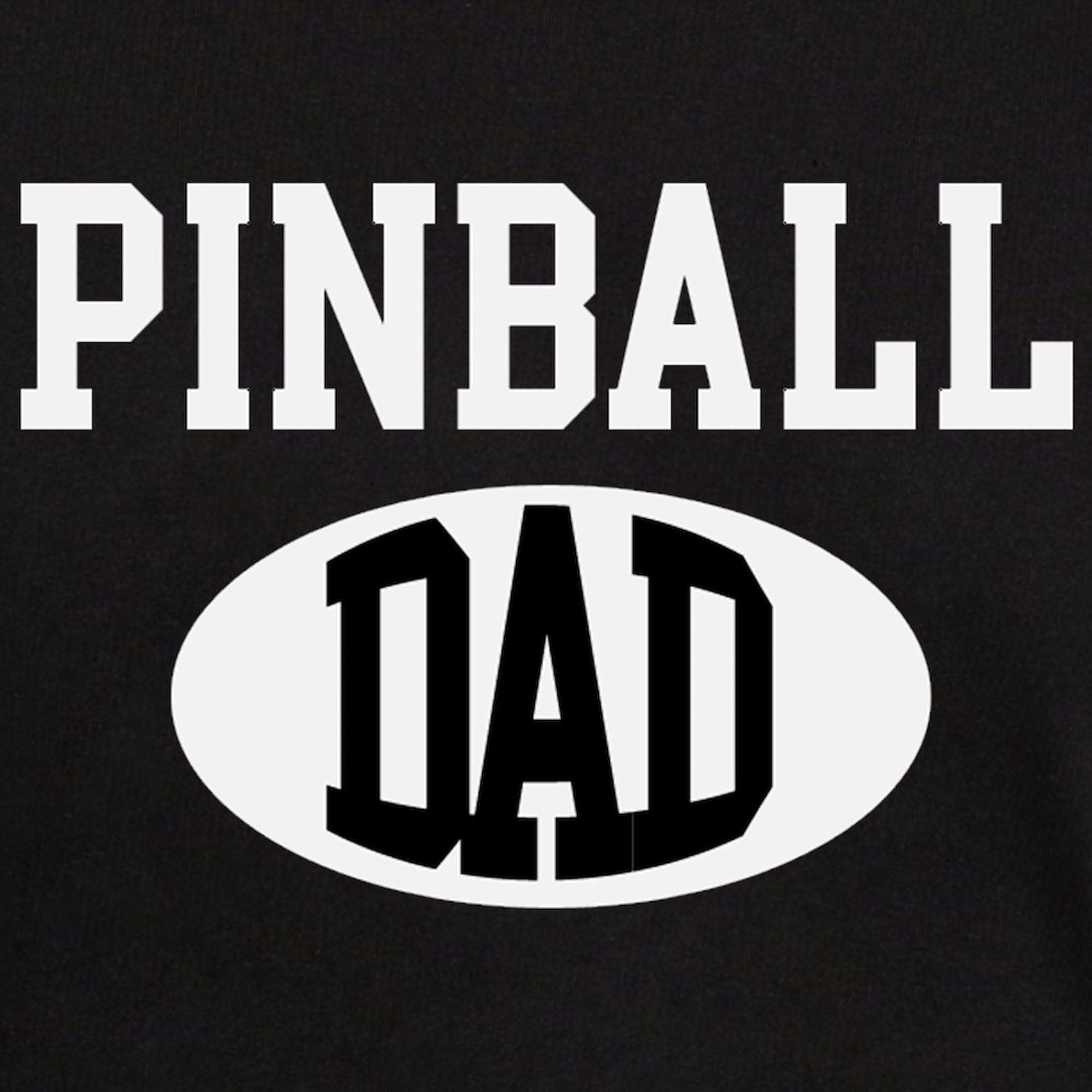 Pinball Dad Dark T-Shirt for Men - 100% Cotton Classic Graphic Tee | Casual Wear, Gaming Enthusiast Gift, Father's Day Present