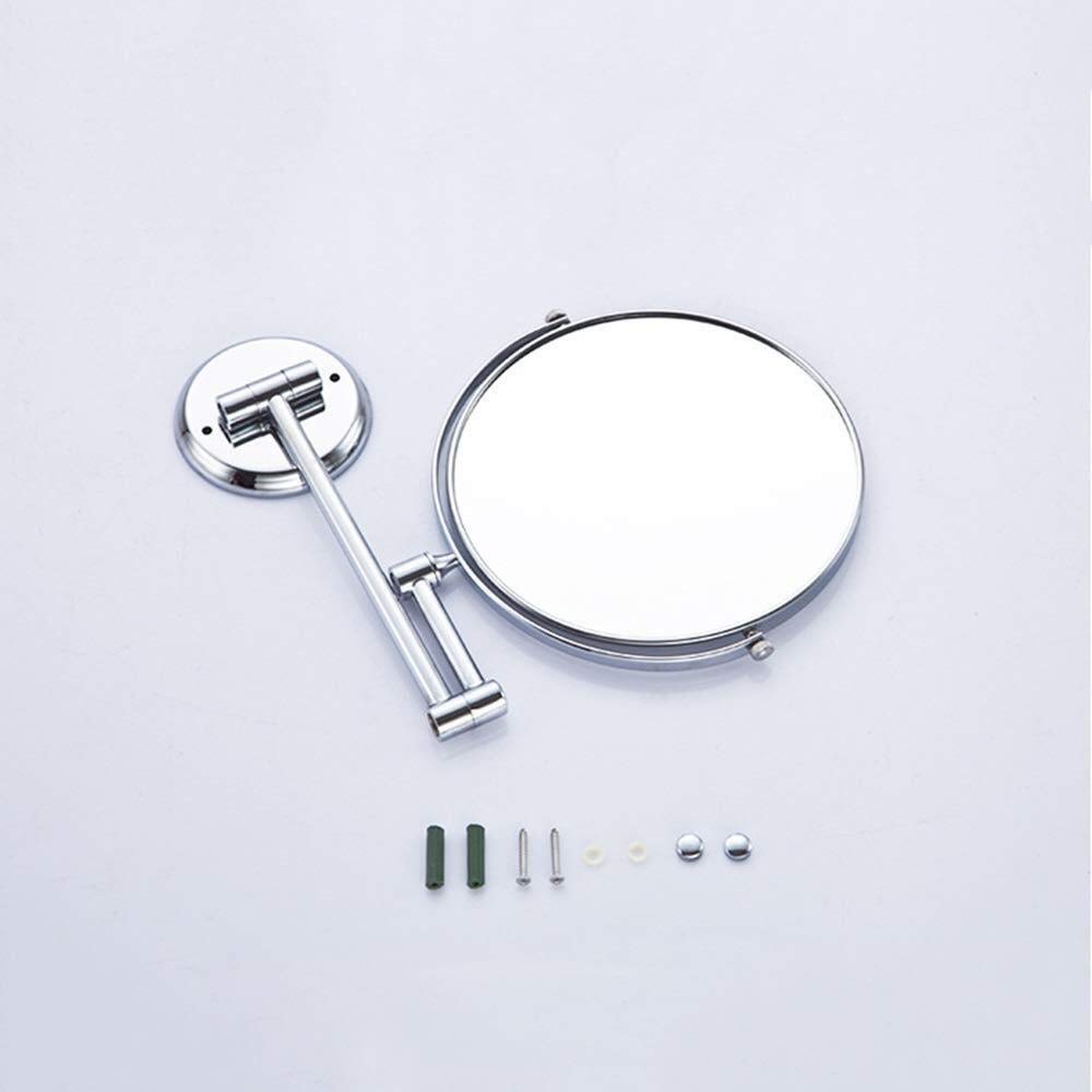 SGSG 8-Inch Wall-Mounted Makeup Mirror - Ultra Thin Double-Sided Chrome Vanity Mirror with 3X Magnifying Glass for Bathroom, Bedroom & Dressing Room