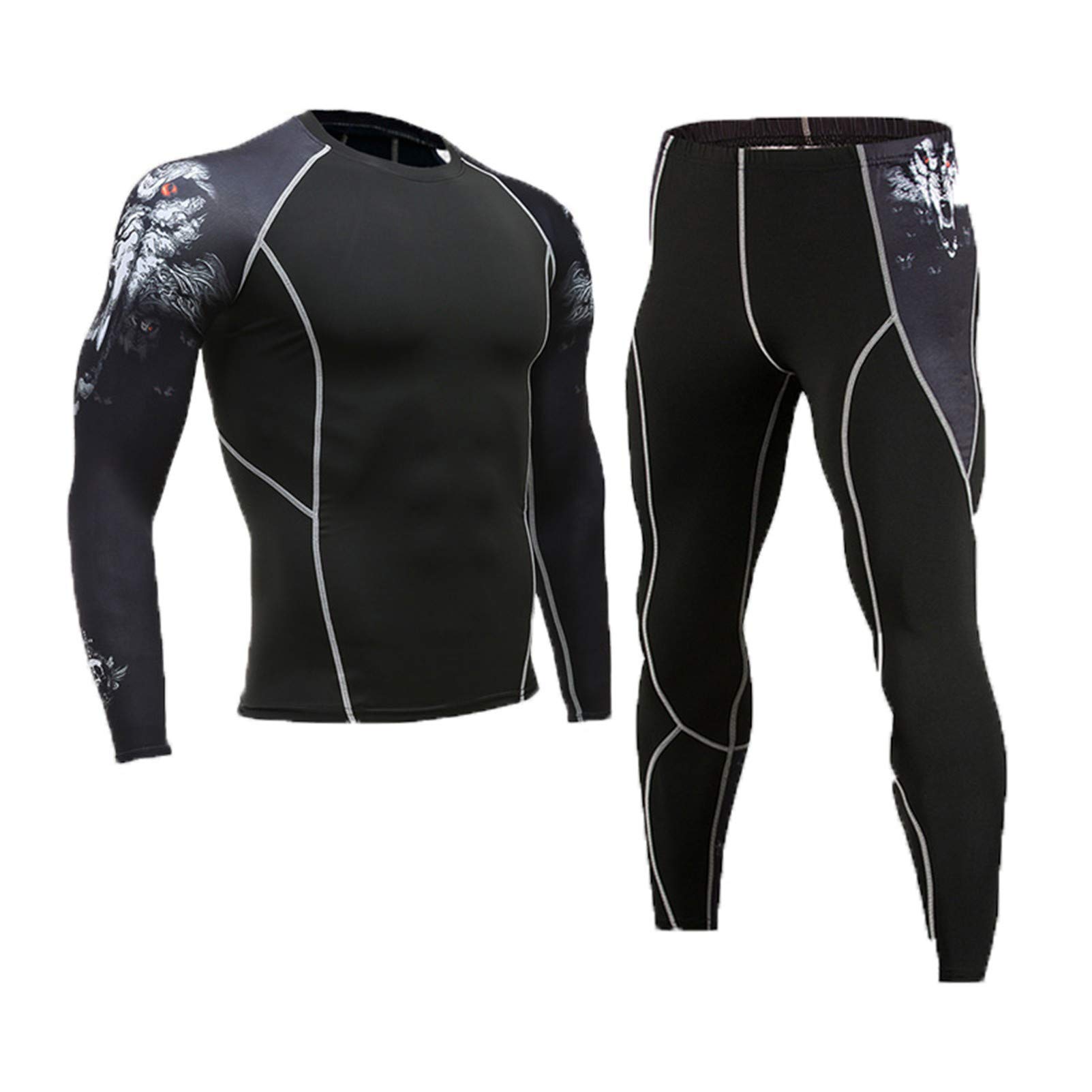 Quick Dry Thermal Long Tights for Men - Moisture Wicking Fitness & Workout Leggings - Ideal for Running, Gym, Yoga & Cold Weather Training
