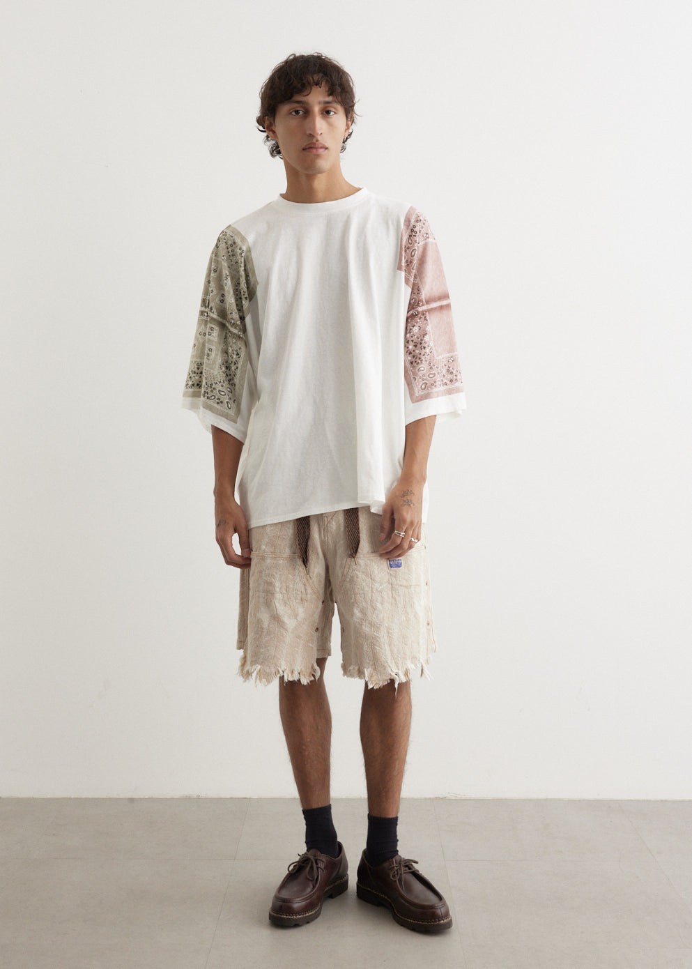 8.5 Jersey Bandanna Huge T-Shirt - Oversized Graphic Tee in Peckish Rainbow Colors | Perfect for Casual Wear, Music Festivals & Street Style Fashion