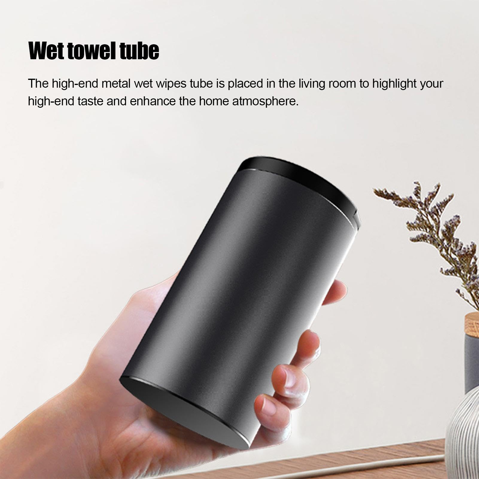 Baby Wipes Holder – Space-Saving Aluminum Alloy Wet Wipes Container | Round Elegant Bathroom Accessory for Nursery, Bedroom, Dining Room & Kitchen – Perfect for Diaper Changes, Baby Care & Home Organization