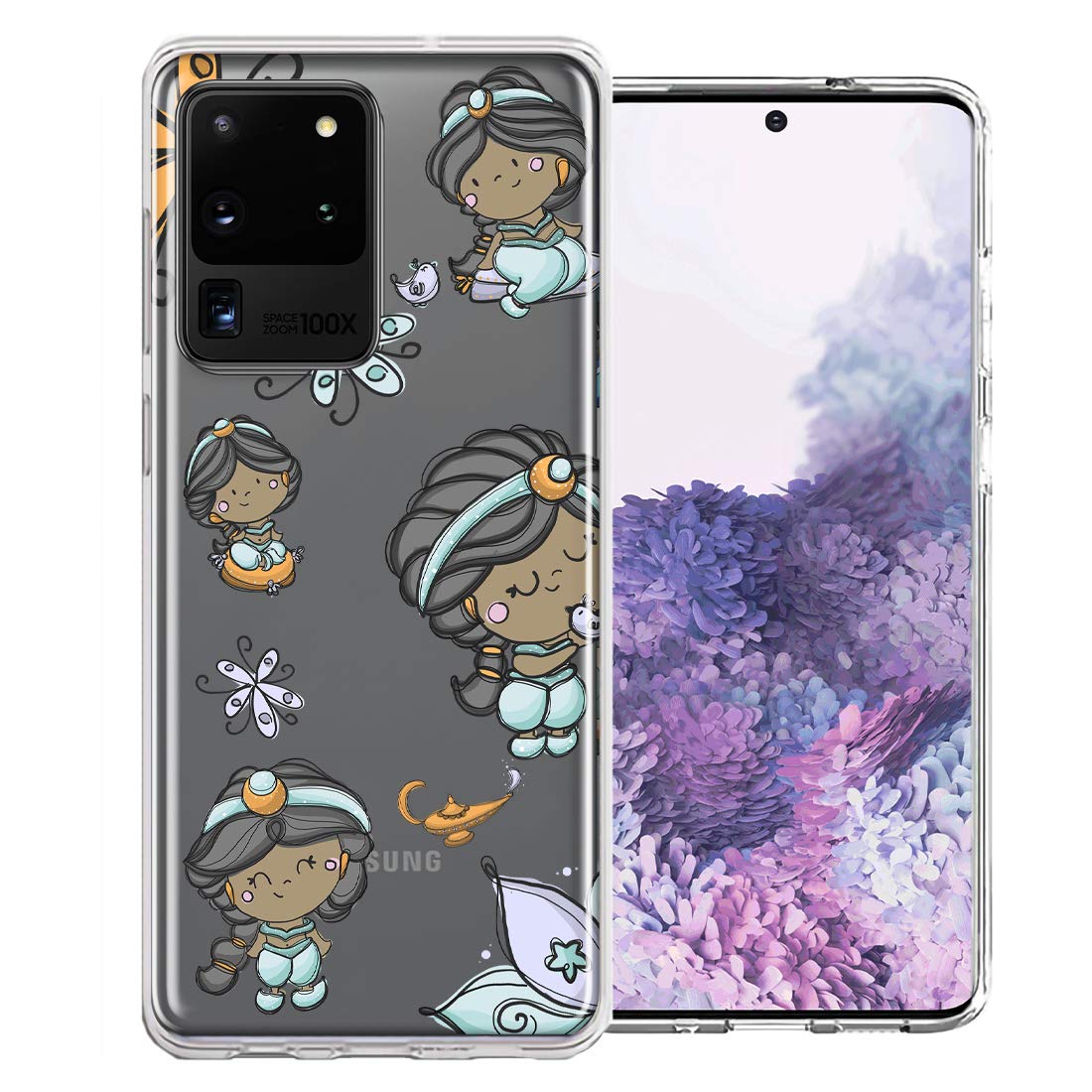 Cute Princess Design Double Layer Phone Case Cover for Samsung Galaxy S20 Ultra - Protective & Stylish Cover for Women, Girls, Teens - Perfect for Daily Use, Work, School & Travel
