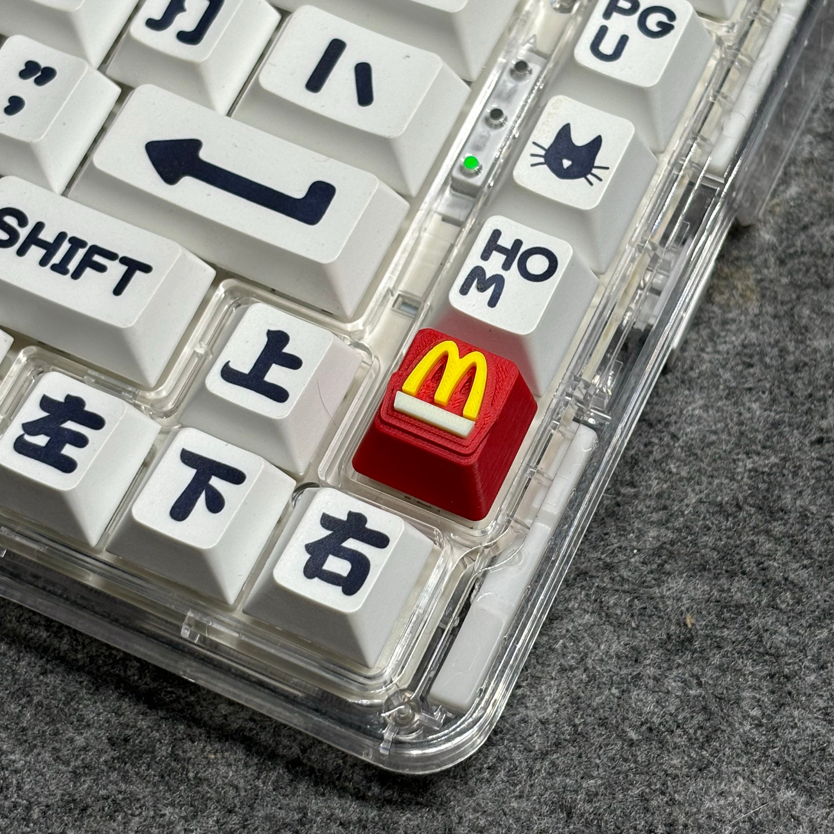 McDonald's Themed LED Backlit Keycaps - Maimen Creative Custom Mechanical Keyboard Keycaps for Gaming & Typing Enthusiasts | Perfect for PC, Laptop, and Office Setup