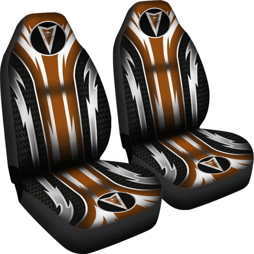 Premium 2-Piece Front Pontiac Seat Covers - Genuine Brown Leather (Model 144627) | Perfect for Car Interior Protection & Custom Style Upgrade