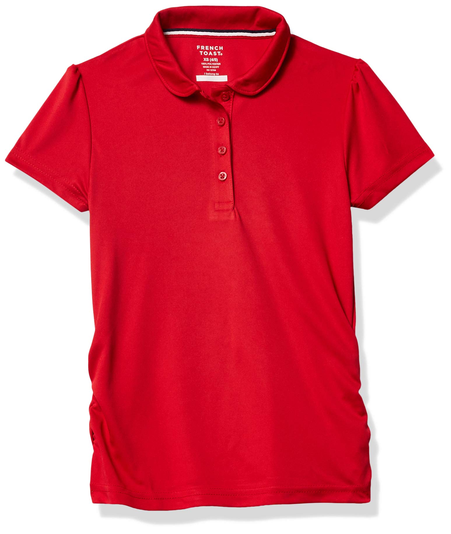 French Toast Girls' Short Sleeve Moisture-Wicking Polo Shirt - Breathable Stretch Fabric for School, Sports & Outdoor Activities