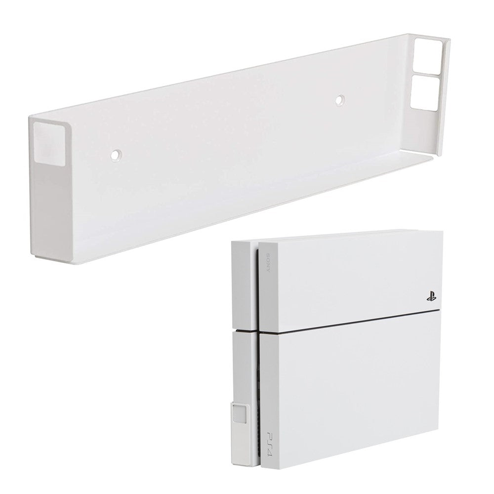 HIDEit PS4 Vertical Wall Mount Bracket - White | Space Saving Gaming Accessory for PlayStation 4 | Perfect for Small Rooms & Organized Gaming Setup