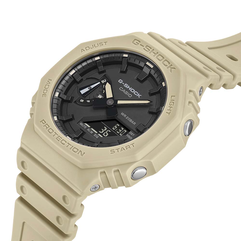 G Shock GA2100 5A Carbon Core Guard 'CasiOak' - Durable Digital Analog Watch for Men | Outdoor Sports, Hiking & Everyday Wear