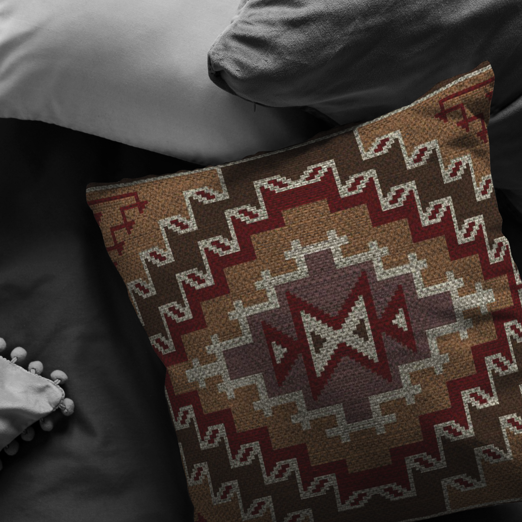 Southwestern Accent Pillow - Boho Chic Decorative Throw Pillow for Couch, Bed & Home Decor | Perfect for Living Room, Bedroom & Dorm