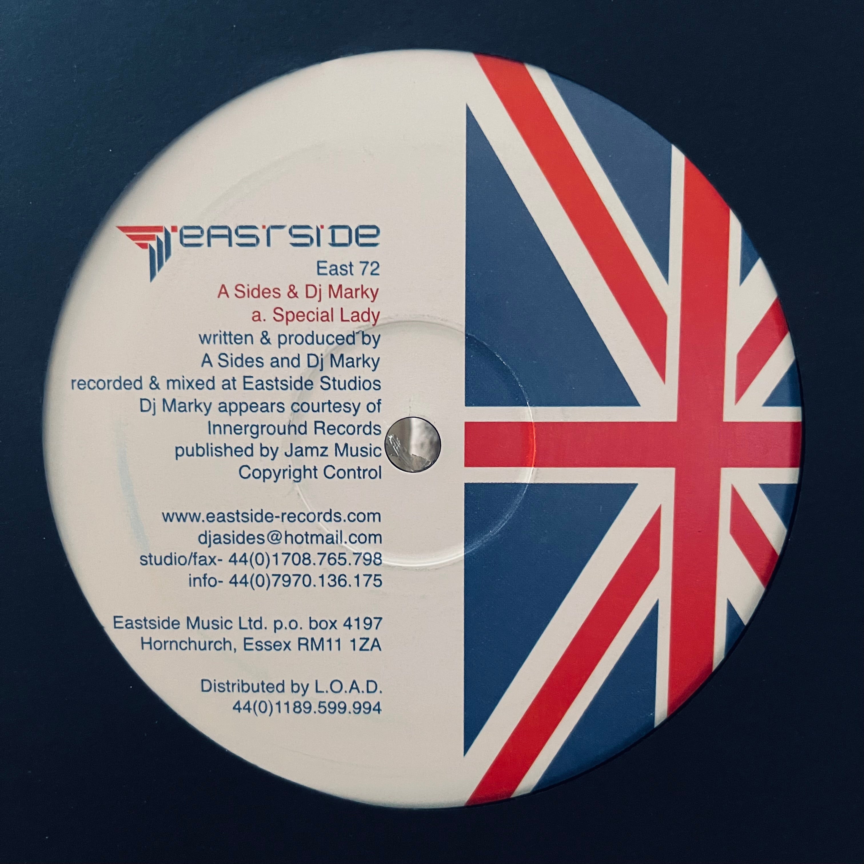 A Sides & DJ Marky – Special Lady / Montpellier – Eastside Records EAST72 – Vinyl Record for DJs & Music Collectors – Perfect for Clubs, Home Listening & DJ Sets