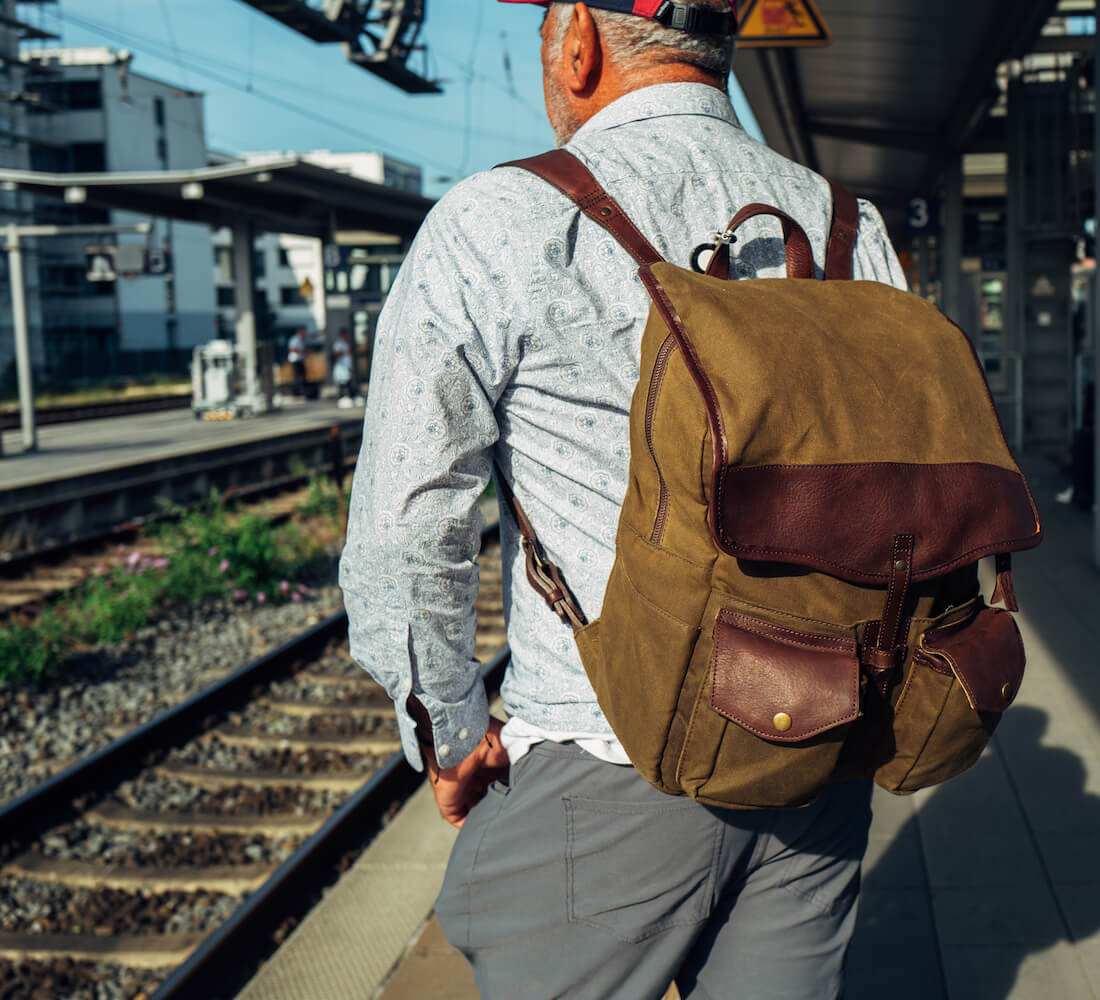 Durable Waxed Canvas Backpack for Men & Women - Water-Resistant Vintage Style Laptop Bag for Travel, Hiking & Everyday Use