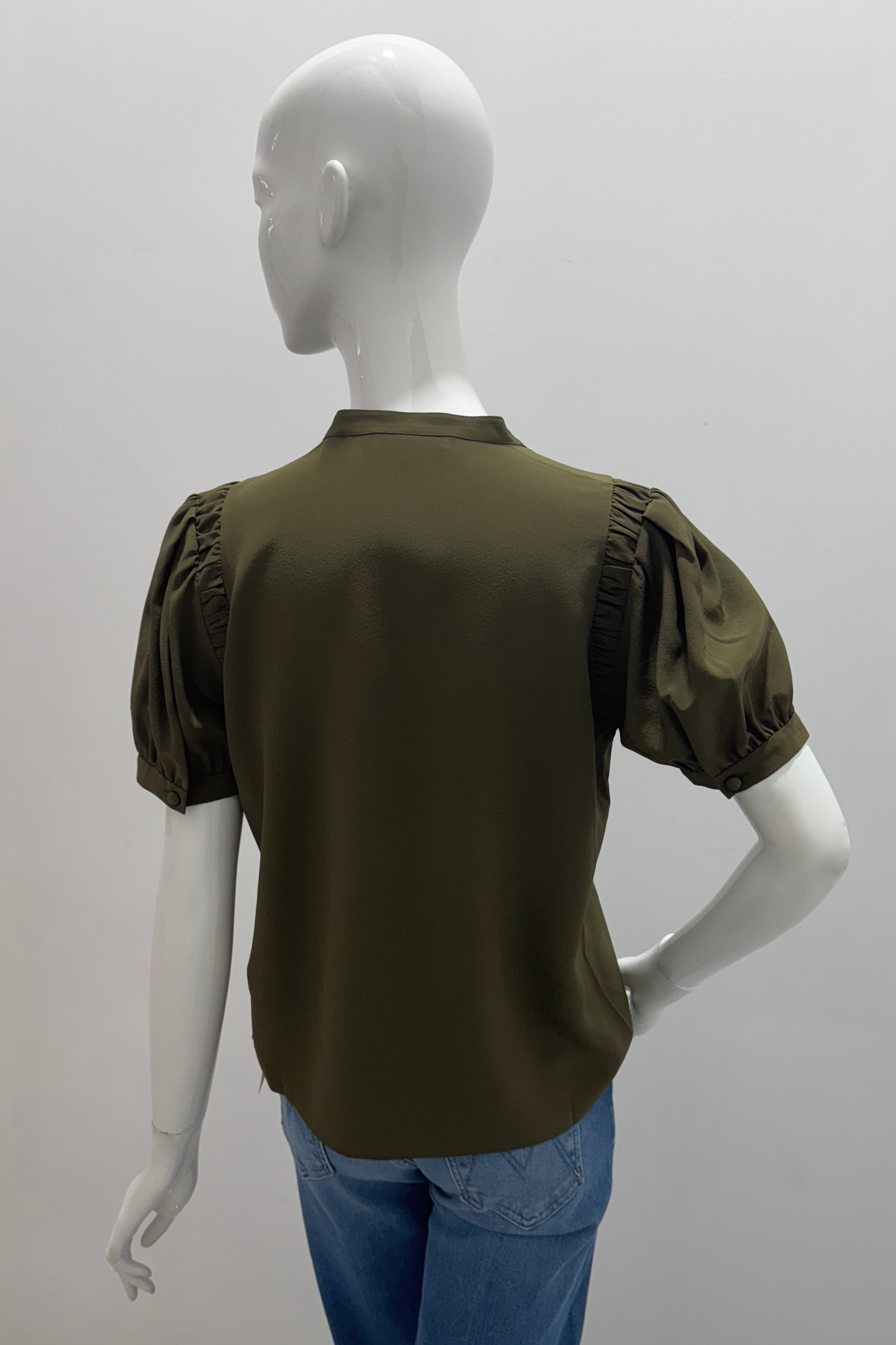 Elegant Silk Gathered Top for Women | Flowy Blouse with Ruffle Details | Perfect for Date Night, Office Wear & Special Occasions