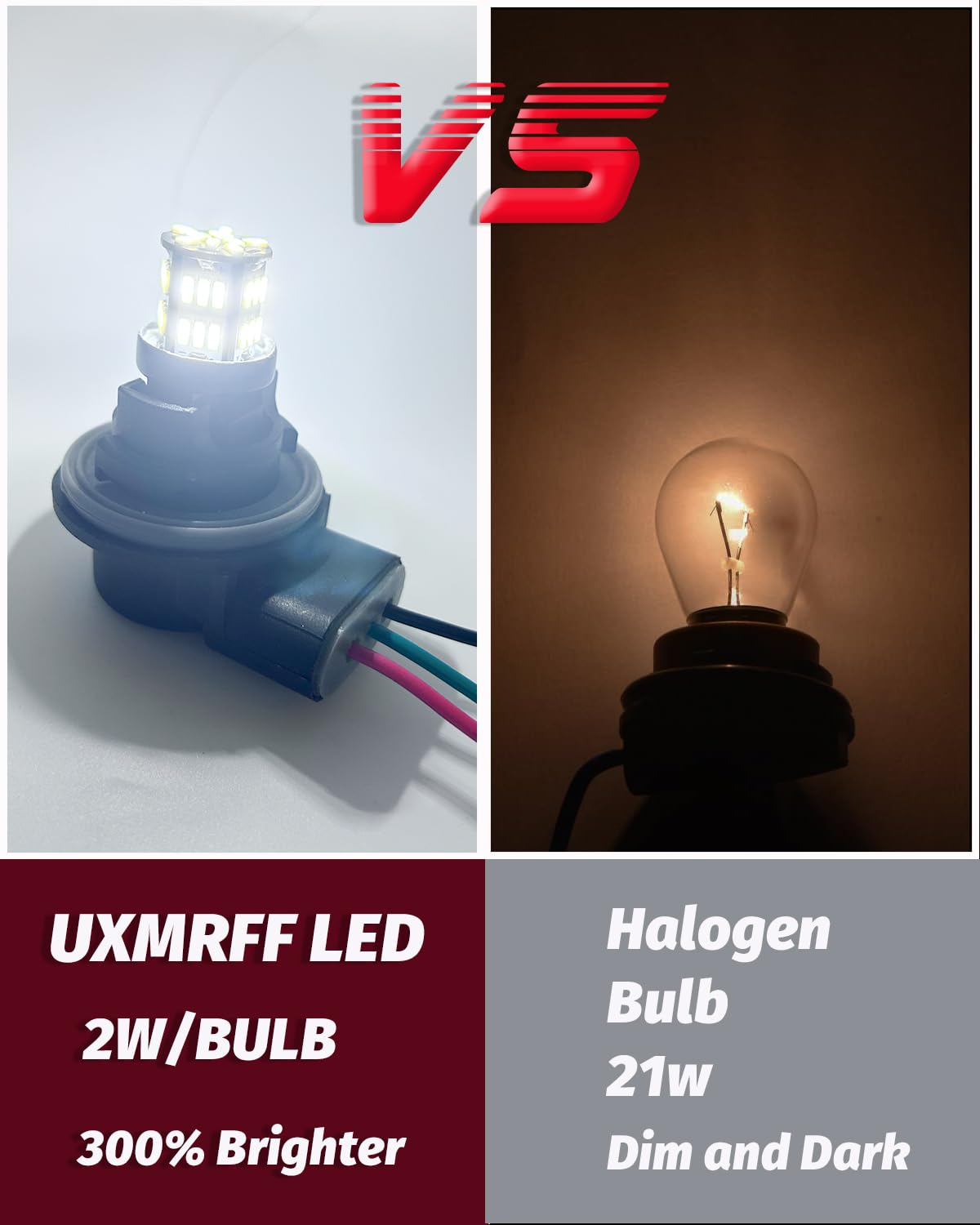 UNXMRFF 7440 7443 LED Bulbs - Super Bright 6000K White T20 W21W LED Light Bulbs for Reverse, Backup, Tail, Brake, Turn Signal, Parking & Daytime Running Lights - Perfect for Cars, Trucks, SUVs & Motorcycles