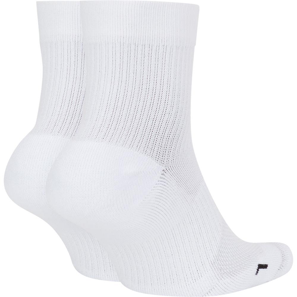Nike Multiplier Max Ankle Socks 2-Pack - White | Athletic Performance & Everyday Comfort for Running, Gym & Casual Wear