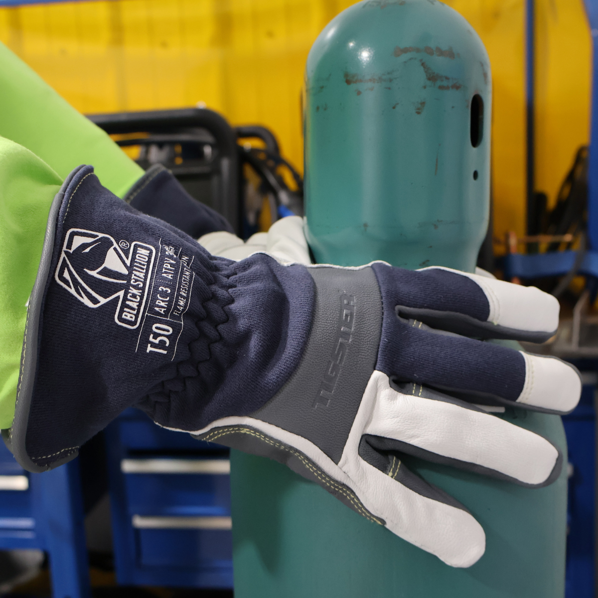 Premium Black Stallion Tigster TIG Welding Gloves T50 - Heat Resistant Leather Gloves for MIG/TIG Welding, Forging & Metalworking - Ideal for Welders, Fabricators & DIY Projects