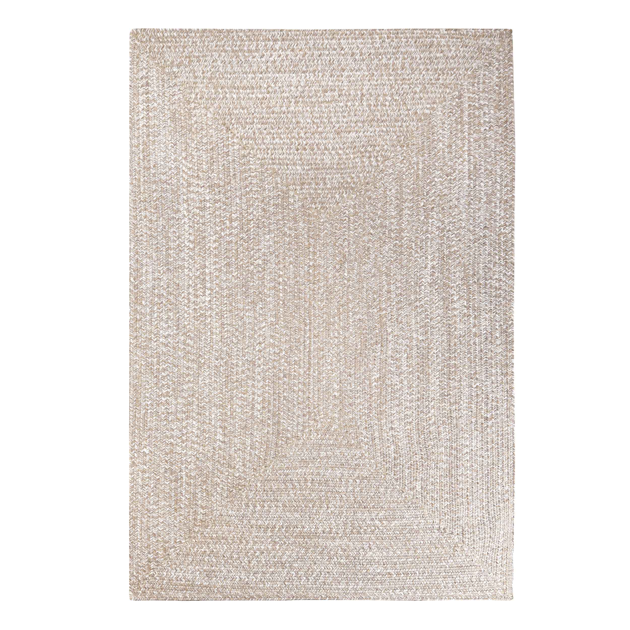 Two-Toned Braided Bohemian Area Rug - Indoor/Outdoor Use for Living Room, Patio & Bedroom Decor