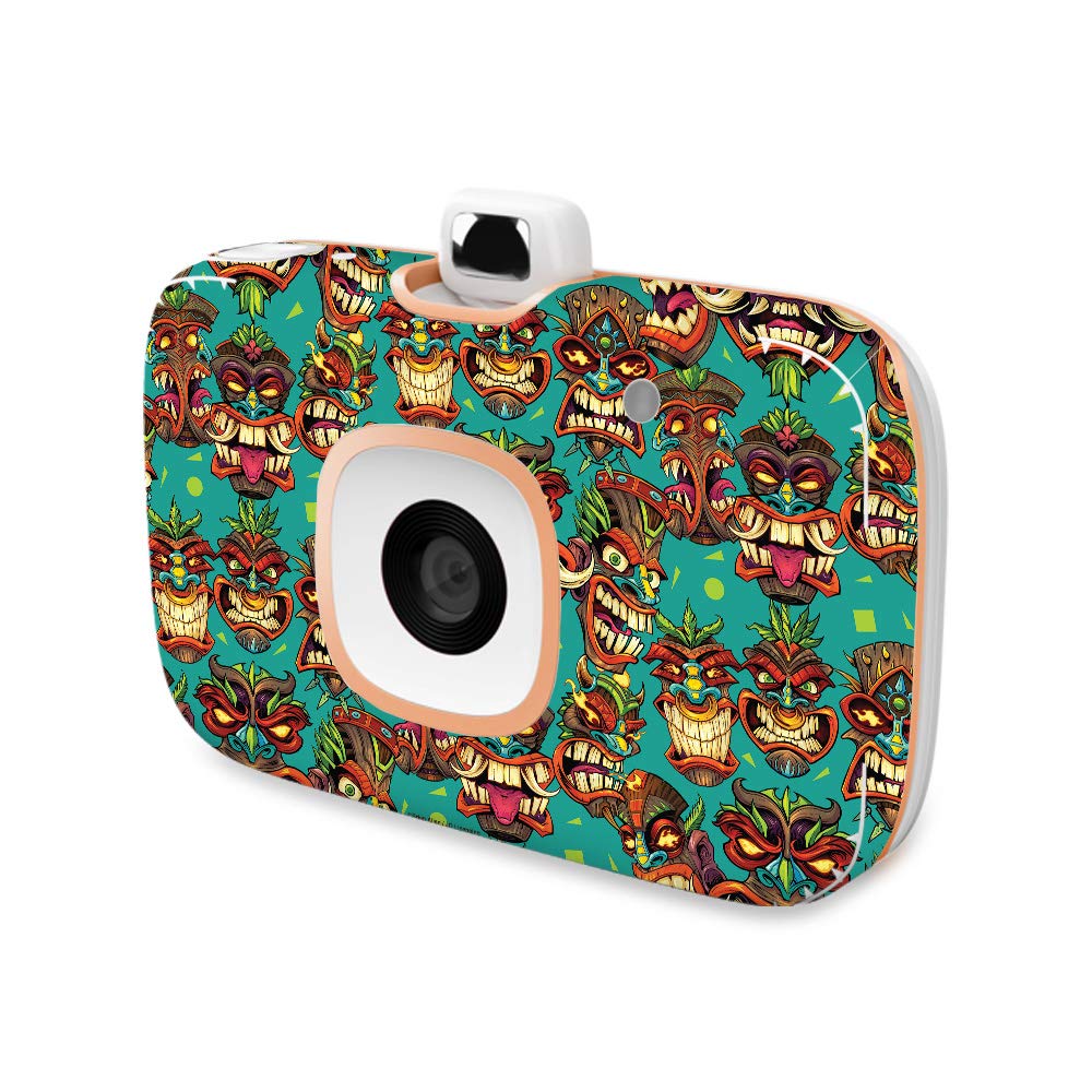 MightySkins Vinyl Decal Wrap Cover for HP Sprocket 2-in-1 Photo Printer | Crazy Tikis Design | Protective & Durable Skin | Easy to Apply & Remove | Made in USA | Perfect for Travel, Home Decor, and Personalized Gifts