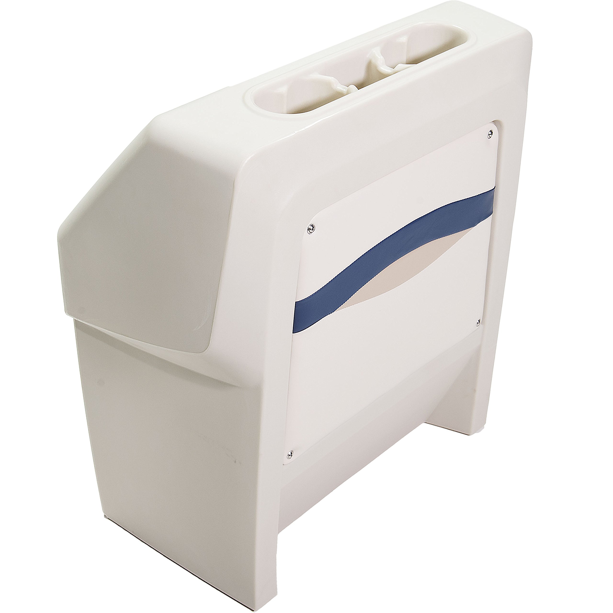 Premium Pontoon Boat Console by DeckMate® - Ivory, Blue & Tan Colors | Durable Marine-Grade Construction for Smooth Sailing & Fishing Trips