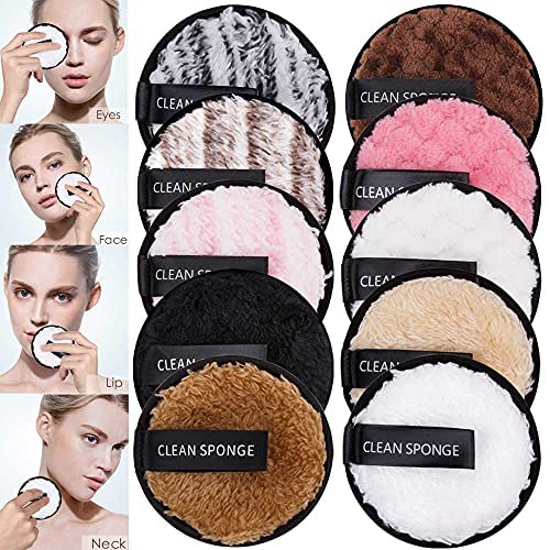Cosluxe Reusable Makeup Remover Pads - Eco-Friendly Soft Fiber Facial Cleansing Cotton Pads for Gentle Eye & Face Makeup Removal | Chemical-Free, Washable & Sustainable | Perfect for Daily Skincare Routine, Travel & Sensitive Skin Care (Pack of 1)