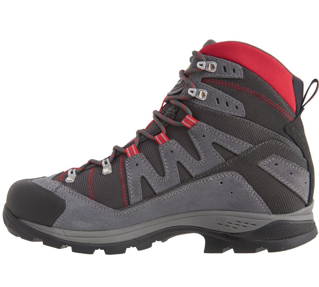 Asolo Neutron Gore-Tex Waterproof Hiking Boots for Men - Lightweight Trail Shoes with Ankle Support for Outdoor Adventures (Size 9.5, Grey/Gunmetal/Red) - Perfect for Mountain Trekking & Backpacking