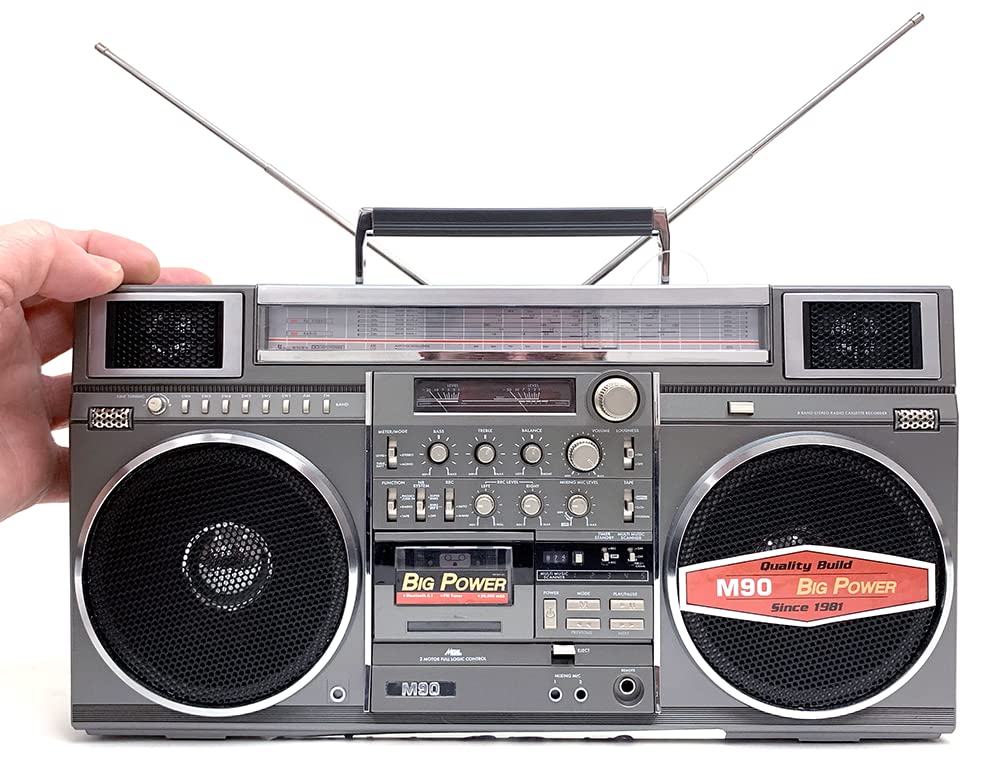 New Wave Toys M90 MINI Blaster Replica Boombox - Portable Wireless Bluetooth Speaker with 30W Dual 3