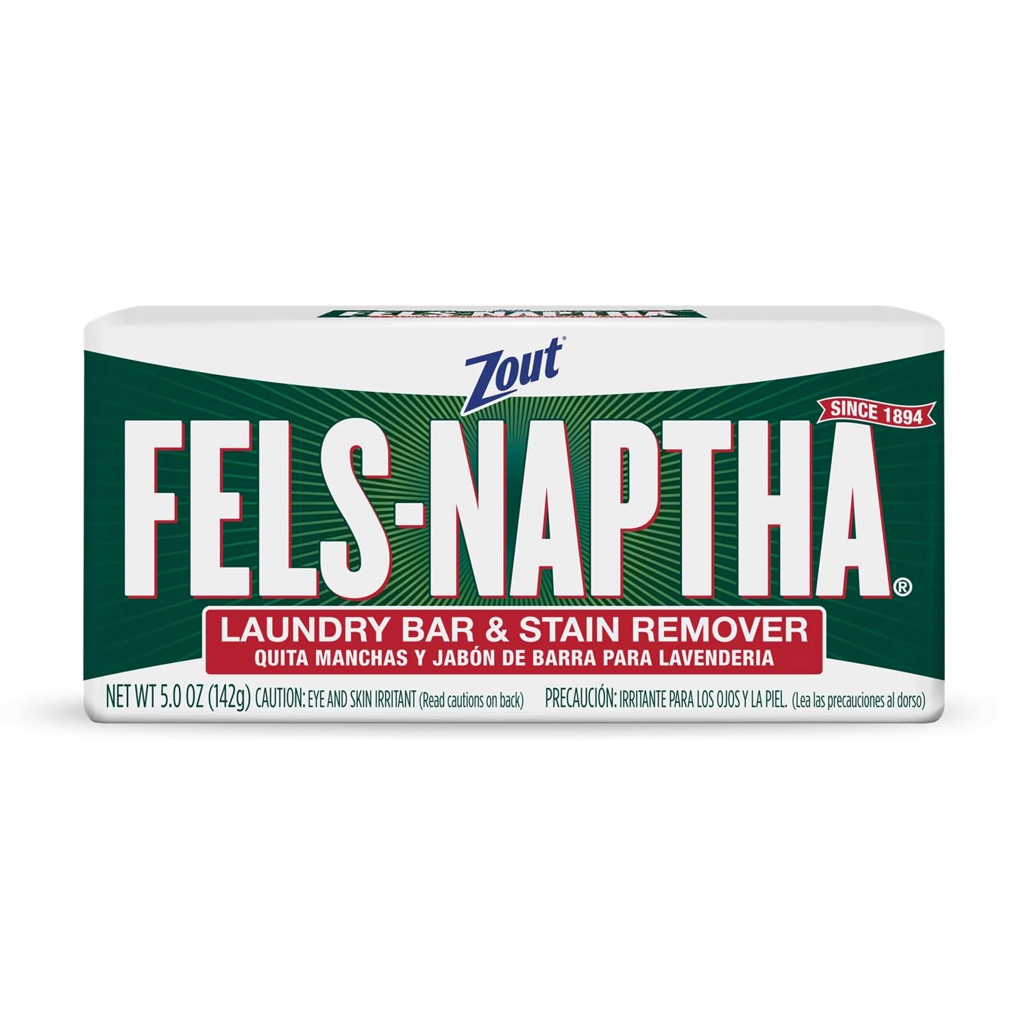 Fels Naptha Laundry Soap Bar - Pack of 12 | Stain Remover & Pre-Treatment for Tough Stains | Perfect for Laundry, Camping & Emergency Kits