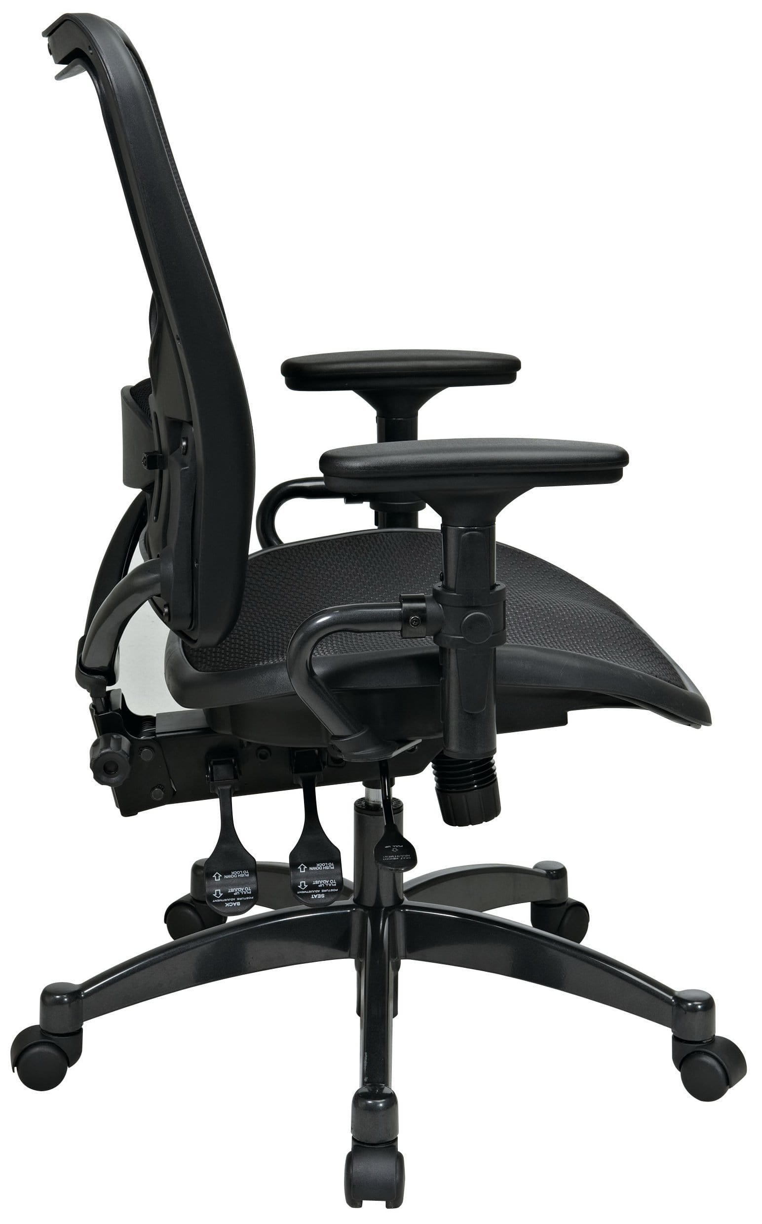 Dual Function Ergonomic Mesh Office Chair with AirGrid Technology - Adjustable Lumbar Support for Home & Workspace Comfort