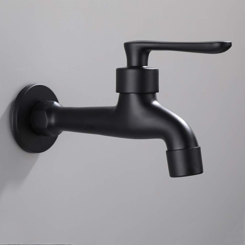 ZHEDYI Brass Wall-Mounted Single Handle Cold Water Bathroom Sink Faucet - Durable Laundry Room, Toilet & Outdoor Garden Tap for Washing Machine & Water Pipe (Color A1) - Perfect for Modern Homes, RV Bathrooms & Utility Spaces
