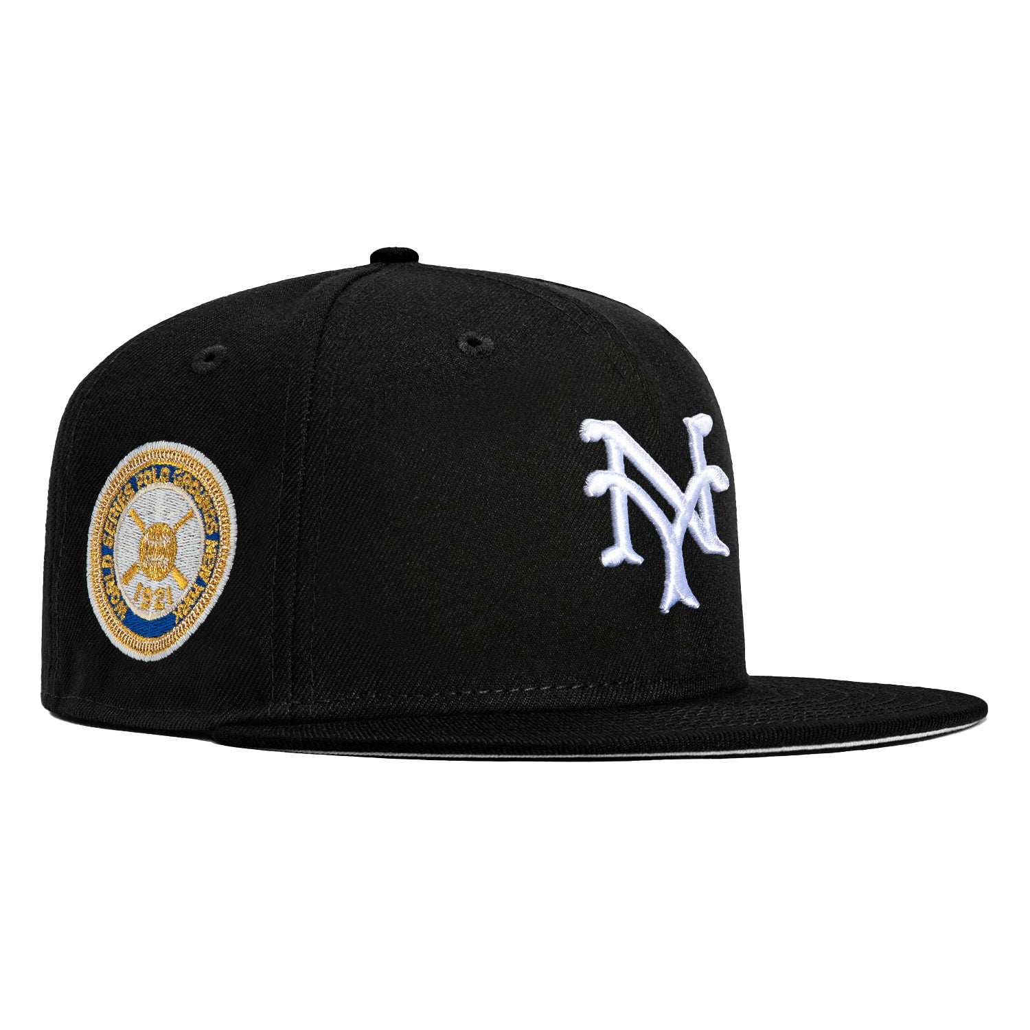 New Era 59Fifty New York Giants 1921 World Series Patch Snapback Hat - Black & White - Official MLB Baseball Cap for Sports Fans & Streetwear Fashion