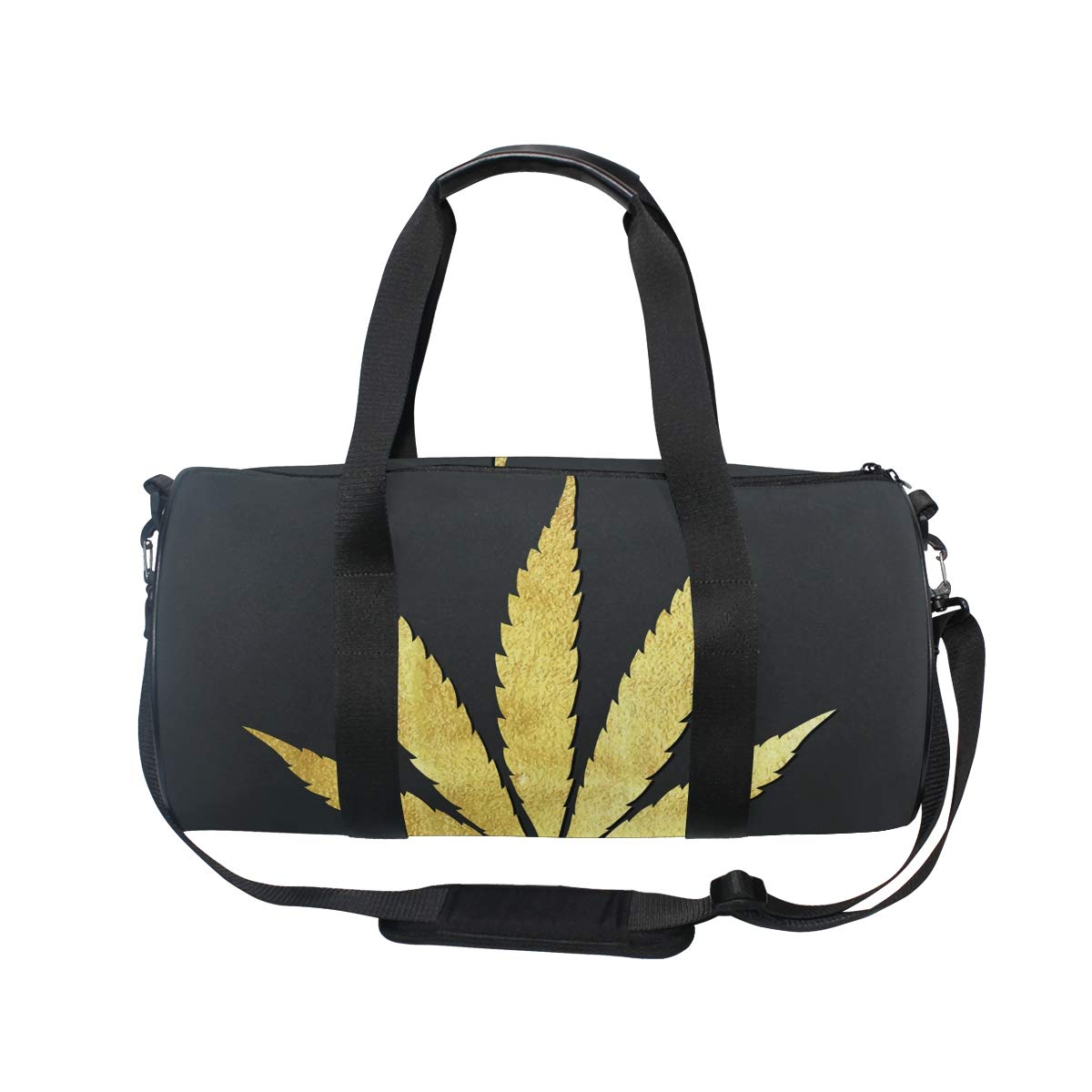 Gym Sports Bag with Marijuana Leaf Print - Durable Travel Duffel Bag for Men & Women - Perfect for Workouts, Travel & Outdoor Activities