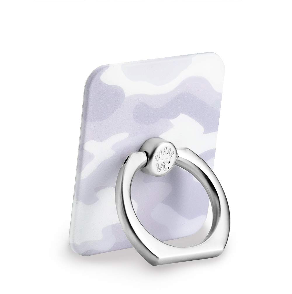 Velvet Caviar Phone Ring Holder - Grip Stand for iPhone & Galaxy (White Camo) - Perfect for Selfies & One-Hand Use
