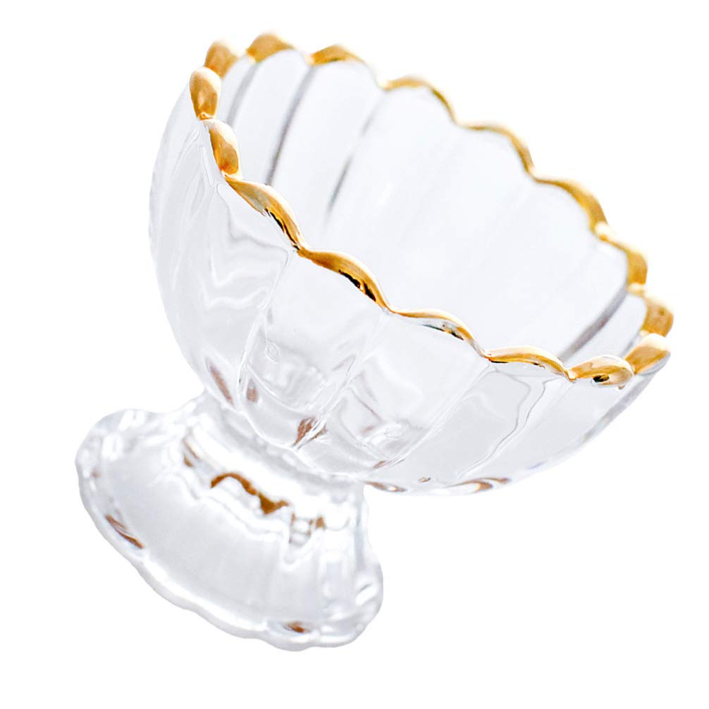 Crystal Clear Glass Dessert Bowls 150ml - Elegant Footed Glass Cups for Pudding, Yogurt, Mousse, Ice Cream & Appetizers | Perfect for Serving, Mixing & Entertaining | Dishwasher Safe Glassware for Parties & Home Dining