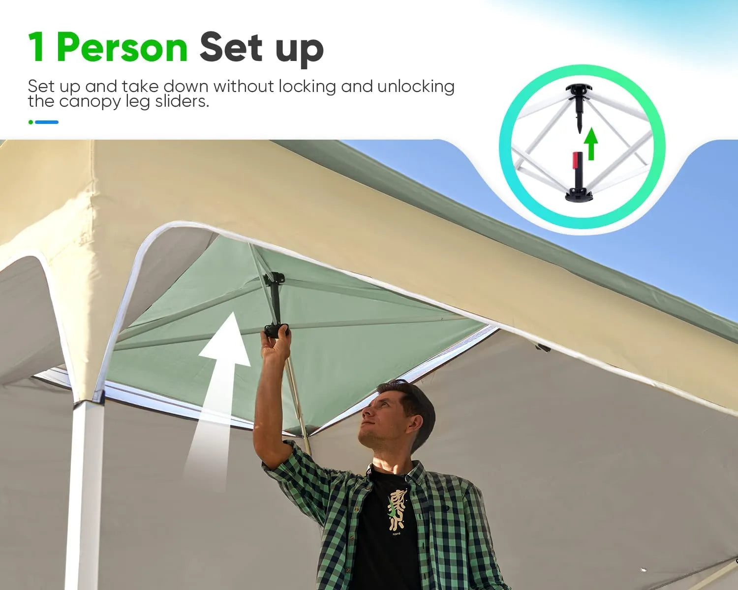 12' x 12' Instant Pop Up Canopy Tent with Carry Bag - Portable Outdoor Shelter for Camping, Beach, Picnics & Backyard Parties