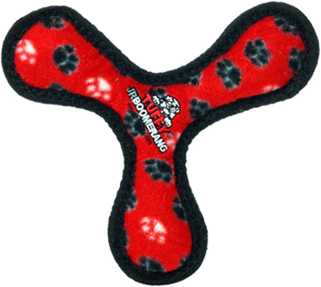Tuffy Ultimate Jr Bowmerang - Durable Dog Chew Toy for Aggressive Chewers | Interactive Fetch & Tug-of-War Toy for Medium Dogs | Perfect for Outdoor Play & Training