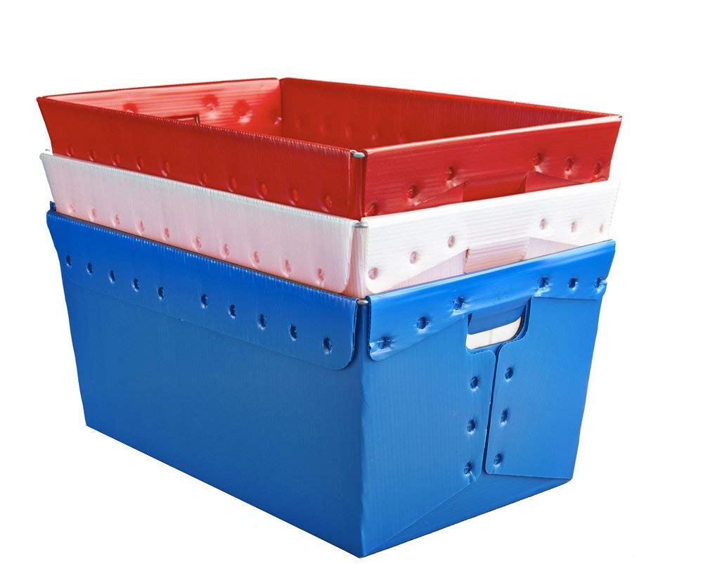 Heavy-Duty Stackable Plastic Storage Bins - 3-Pack Multi-Colored Organizing Containers for Home & Office (23