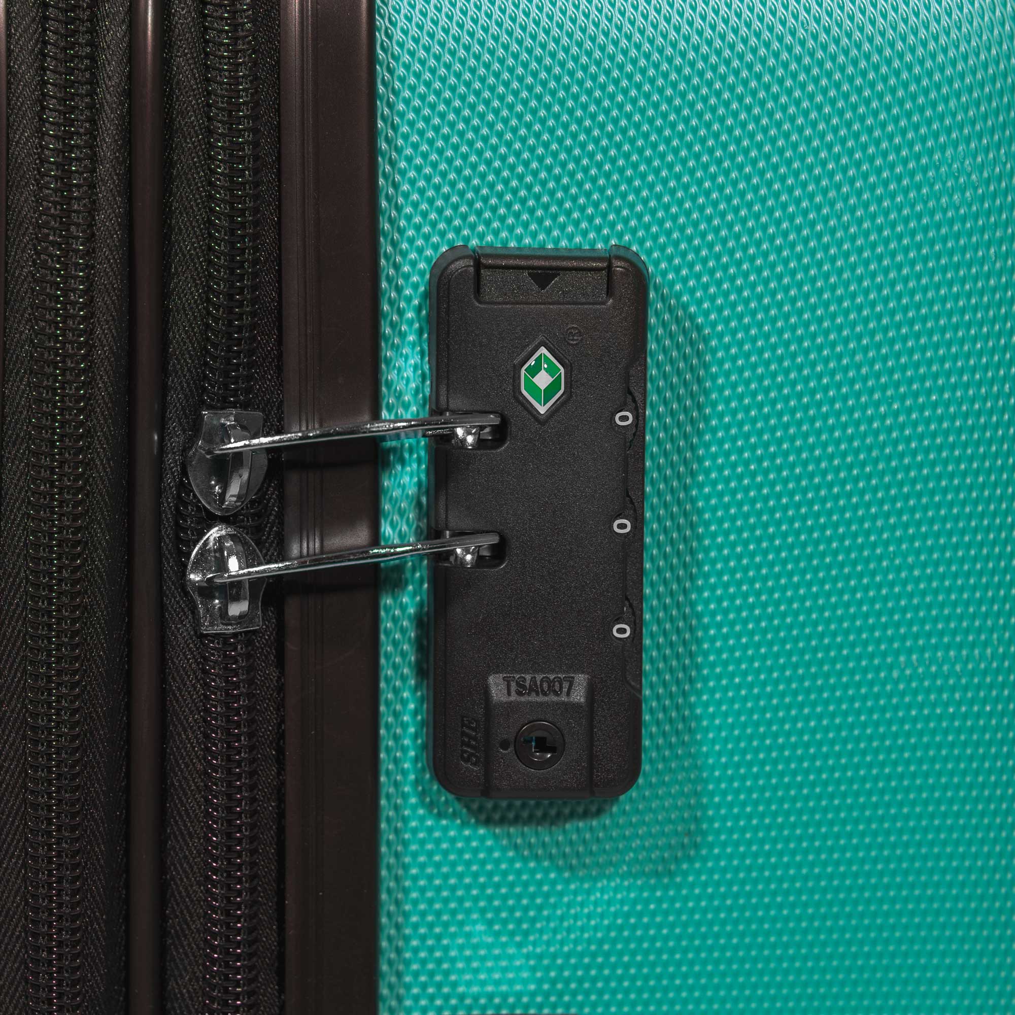 3-Piece Lightweight ABS Luggage Set with TSA Lock - Teal DL126 - Perfect for Travel, Business Trips & Vacations