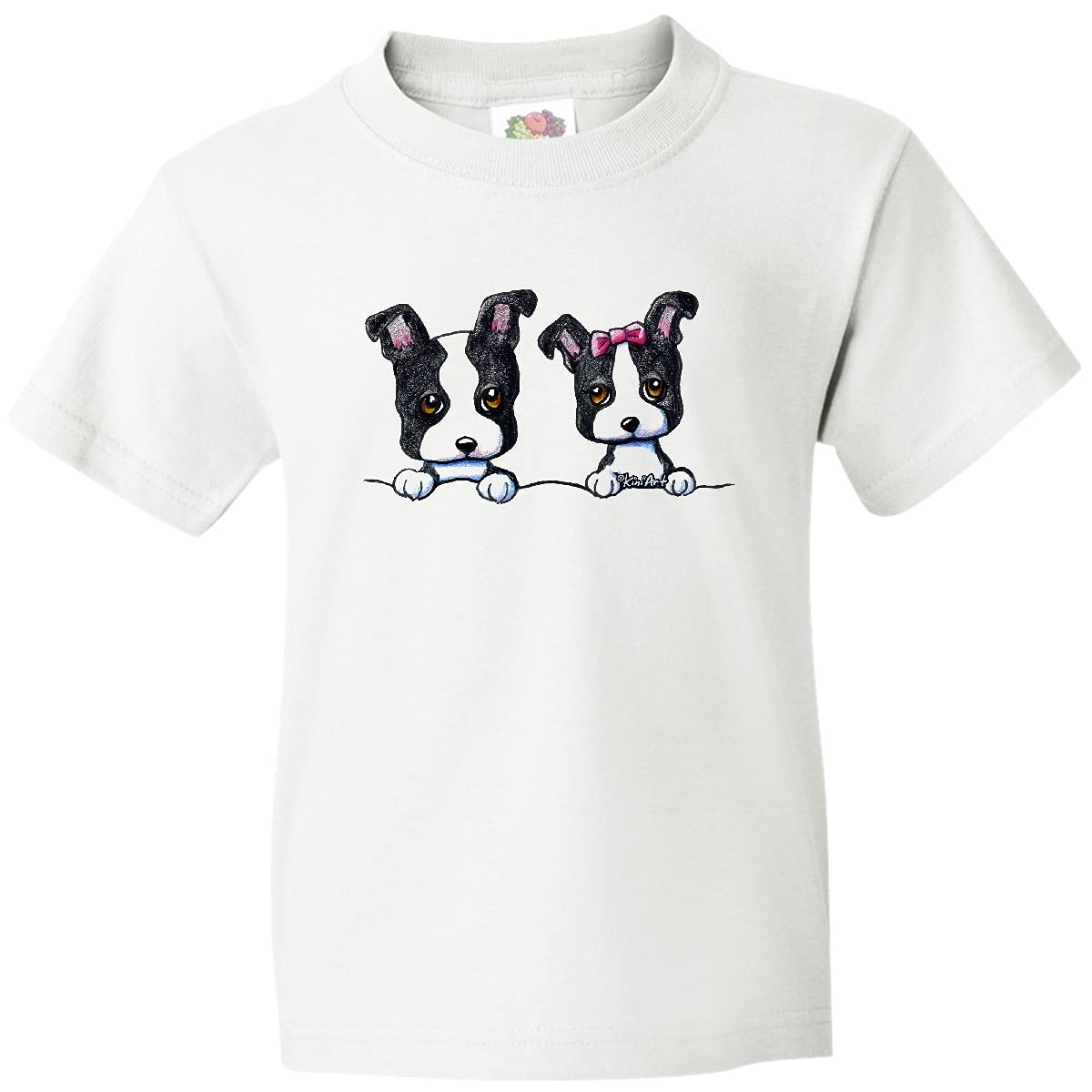 Inktastic Boston Terriers Dark Apparel Youth T-Shirt | Cute Dog Lover Graphic Tee for Kids | Soft Cotton Casual Wear for School & Play