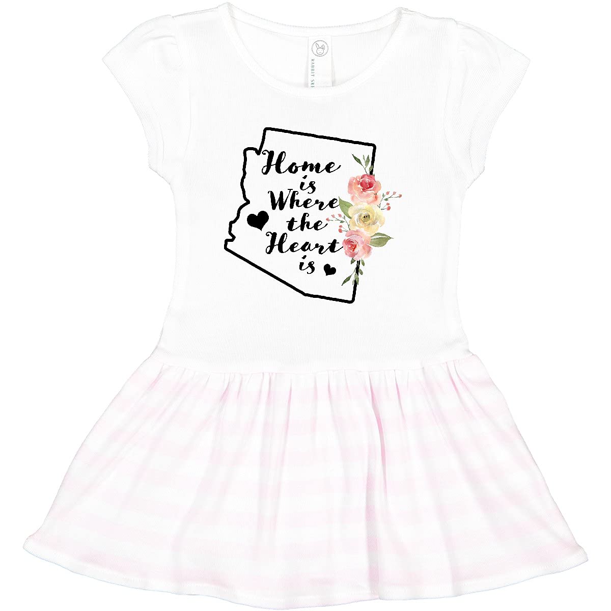 Inktastic Arizona Home is Where The Heart is Watercolor Print Toddler Dress - Cute Casual Outfit for Girls, Playdates & Family Photos
