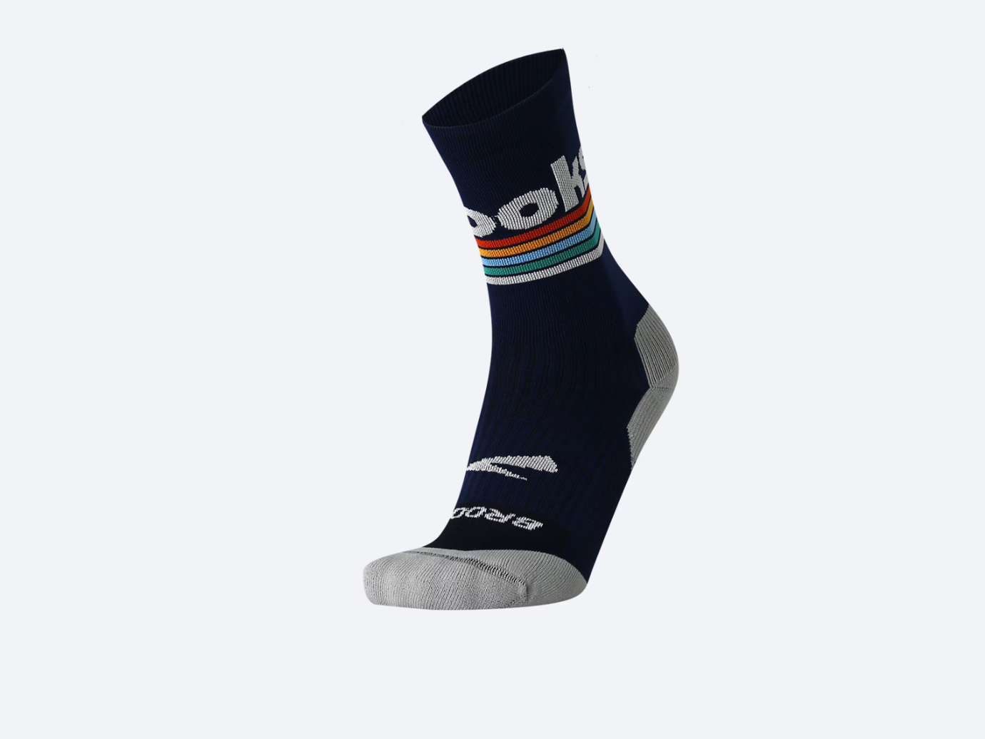 Brooks Ghost Crew Socks for Running & Walking - Navy Blue Athletic Socks for Men & Women - Comfortable & Breathable Performance Socks for Sports & Daily Wear