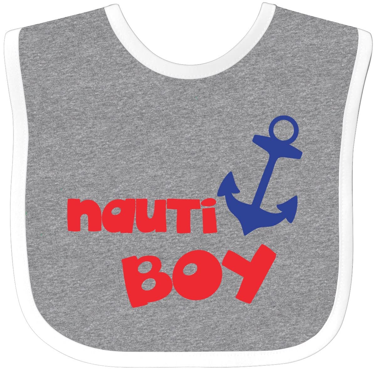 Inktastic Nautical Baby Bib - Sailor & Boat Anchor Design - Waterproof & Adjustable for Infants & Toddlers - Perfect for Feeding, Beach Trips & Sailing Adventures