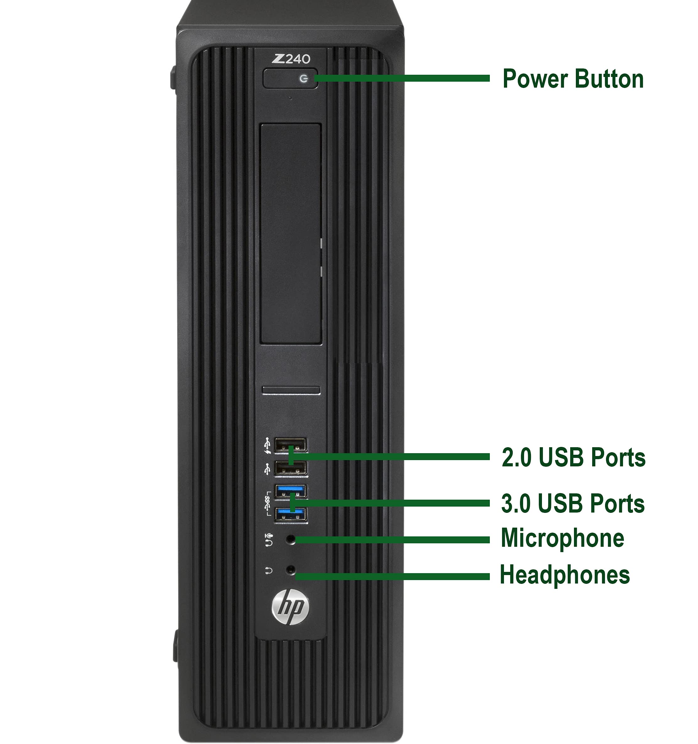 Renewed HP Z240 SFF Desktop PC - Intel Core i5-6500 3.2GHz, 16GB DDR4 RAM, 512GB NVMe SSD, WiFi, Bluetooth, Win 10 Pro | Wireless Keyboard & Mouse Included | Perfect for Home Office, Business Workstations & Everyday Computing