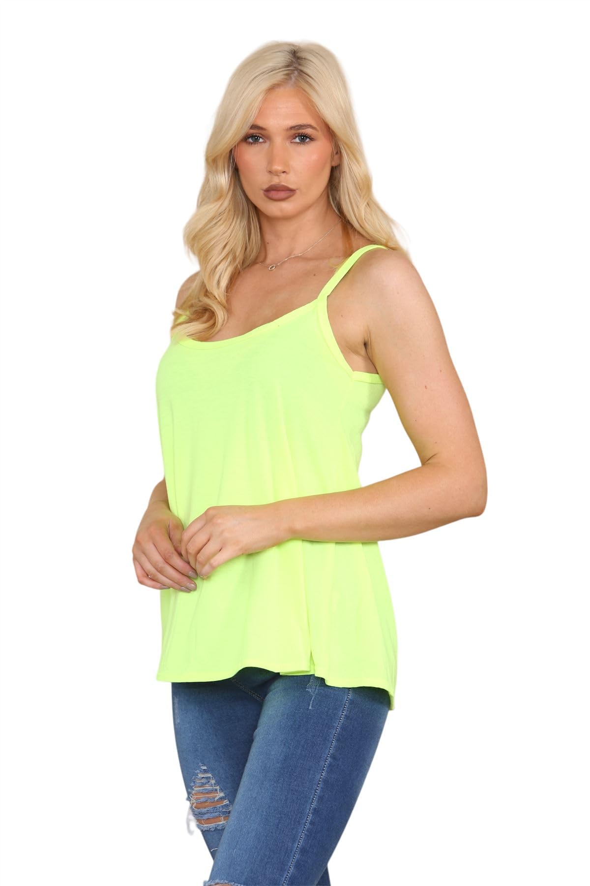 Janisramone® Women's Stretchy Sleeveless Camisole Tank Top - Breathable Summer Vest for Women | Plain Design Casual Wear | Perfect for Beach, Gym, and Everyday Outfits