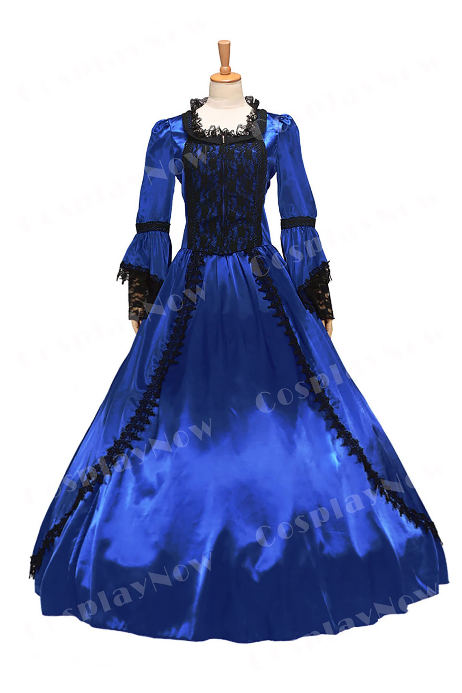 Elegant Rococo Medieval Renaissance Dress for Women | Victorian Ball Gown Gothic Maxi Dress | Perfect for Cosplay, Historical Reenactment & Themed Parties