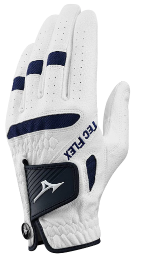 Mizuno Tec Flex Baseball Glove for Men - Left Hand Throw, White Leather - Perfect for Infield, Outfield & Training Practice